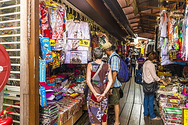 A view of Chew Jetty, one of the clan jetties, in George Town, Penang Island, Malaysia, Southeast Asia, Asia