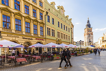 The main square, Rynek Glowny, in the medieval old town, UNESCO World Heritage Site, Krakow, Poland, Europe