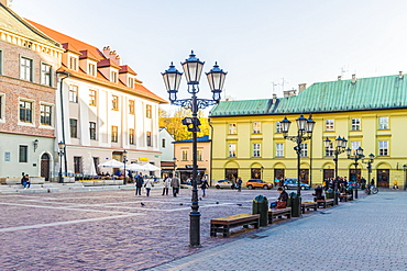 Little Market Square (Maly Rynek) in the medieval old town, UNESCO World Heritage Site, Krakow, Poland, Europe