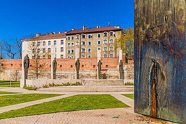 Monuments at the Three Millennia Altar at Skalka Church and the Pauline Monastery, Krakow, Poland, Europe