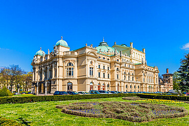 The Juliusz Slowacki Theatre in the medieval old town, UNESCO World Heritage Site, Krakow, Poland, Europe