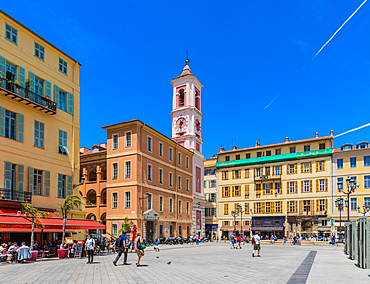 Palace of Justice Square in the Old Town, Nice, Alpes Maritimes, Cote d'Azur, French Riviera, Provence, France, Mediterranean, Europe