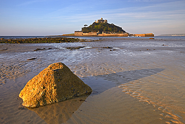 Early morning light over St. Michael's Mount, Marazion, Cornwall, England, United Kingdom, Europe