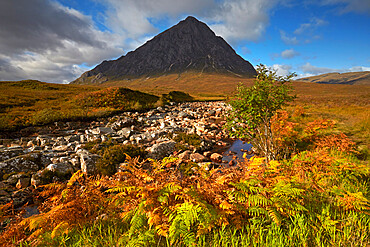 Buchaille Etive Mor viewed from Rannoch Moor, Argyll and Bute, Scotland, United Kingdom, Europe