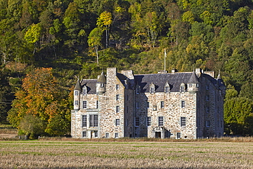 Castle Menzies, the ancestral seat of Clan Menzies, west of the village of Weem, near Aberfeldy, Perthshire, Scotland, United Kingdom, Europe