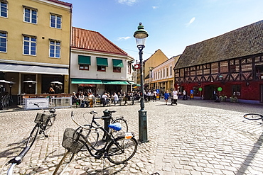 Lilla Torg or the small square in the old city, Malmo, Skane county, Sweden, Europe