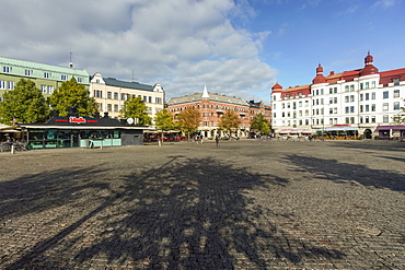 Mollevangstorget, market square in Mollevangen, Malmo, Skane county, Sweden, Europe