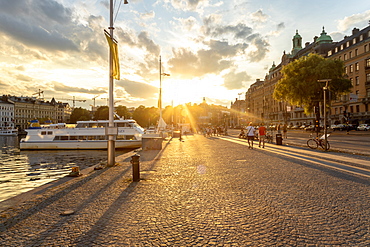 Strandvagen close to Nybroplan in the city center, Stockholm, Sweden, Scandinavia, Europe