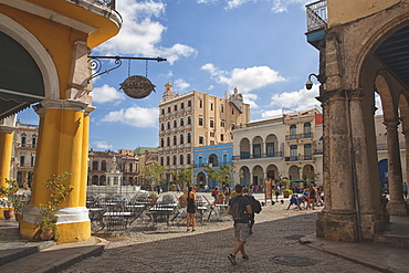 Old square in the centre of Havana, Cuba, West Indies, Caribbean, Central America