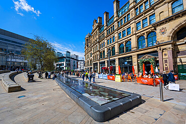 Exchange Square in Manchester city centre, Manchester, England, United Kingdom, Europe