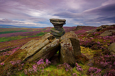 The Salt Cellar in summer on Derwent Edge, Peak District, Derbyshire