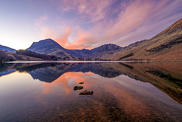 Lake Buttermere with amazing sunrise, Lake District National Park, Cumbria
