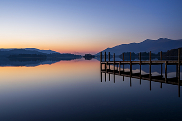 Ashness Pier Jetty , Derwentwater, near Keswick, Lake District National Park, UNESCO World Heritage Site, Cumbria
