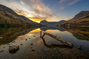 Incredible sunrise at Buttermere, Lake District, Cumbria