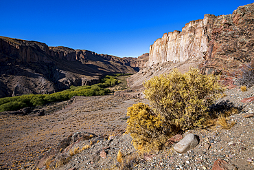 Scenic view of Pinturas Canyon, Patagonia, Province of Santa Cruz, Argentina, South America