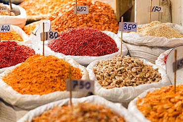 Spice and fruit display, Bangkok, Thailand, Southeast Asia, Asia