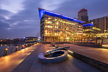 MediaCity UK with BBC building, Salford Quays, Manchester, England, United Kingdom, Europe