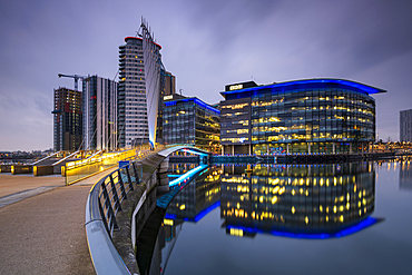 BBC building at MediaCity UK, Salford Quays, Manchester, England, United Kingdom, Europe