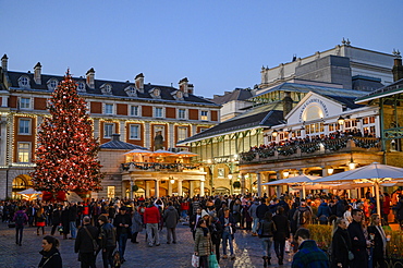 Christmas scene at Covent Garden, London, England, United Kingdom, Europe