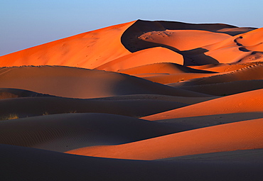 Sand dunes in the Sahara Desert, Morocco, North Africa, Africa