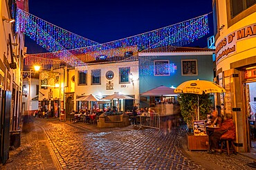 The village of Camara de Lobos at twilight, Madeira island, Portugal, Atlantic, Europe