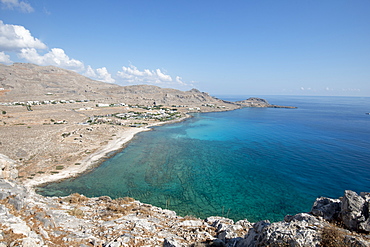 View of Navarone Bay, Rhodes, Dodecanese, Greek Islands, Greece, Europe