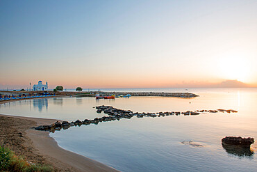 Agios Nikolaos Church, Kalamies Beach, Protaras, Cyprus, Mediterranean, Europe