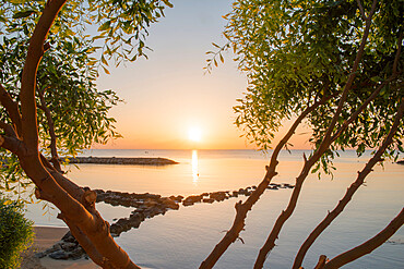 Sunrise at Kalamies Beach, Protaras, Cyprus, Mediterranean, Europe