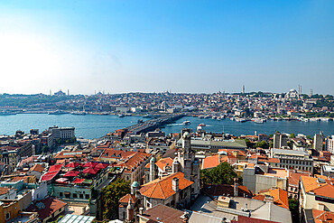 View of Istanbul from the Galata Tower, Istanbul, Turkey, Europe