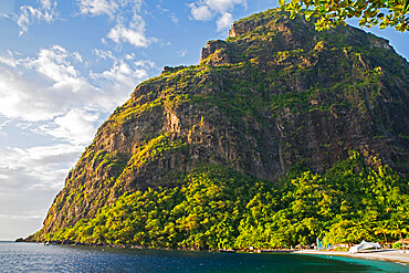 Petit Piton from Sugar Beach resort, St. Lucia, Windward Islands, West Indies, Caribbean, Central America