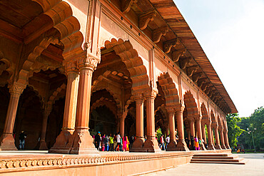 Red Fort, Diwan-i-Aam audience hall, UNESCO World Heritage Site, Delhi, India, Asia