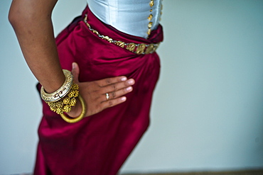 Apsara Dancer, performing a traditional Khmer dance, Amansara Luxury Hotel, Cambodia