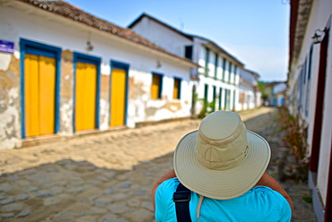 Typical colonial houses in the Historic Center District of Paraty, Rio de Janeiro State, Brazil