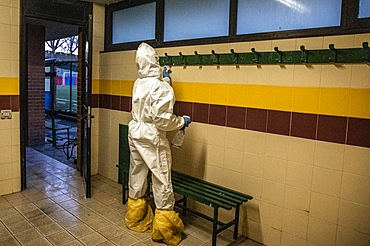 Rome, Showers for the homeless managed by the Community of Sant'Egidio in the San Paolo district