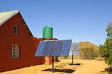 Solar panels on the site of the Succulent Karoo Research Station.