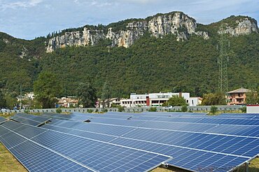 Solar panels. Affi. Veneto. Veneto. Italy