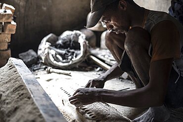 Making aluminum near Ambatolampy in the Central Highlands of Madagascar