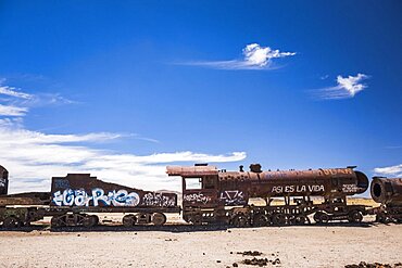 Train Cemetery aka train graveyard, Uyuni, Bolivia, South America