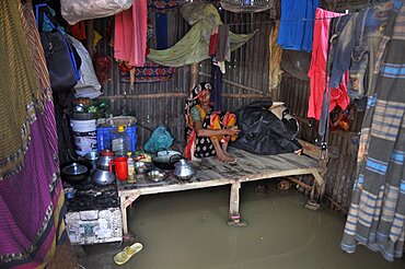 Monsoon Rains Cause Flash Floods In Bangladesh.