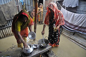 Monsoon Rains Cause Flash Floods In Bangladesh.