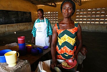 Primary school in Africa. Kitchen