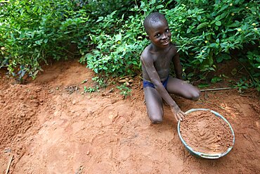 African child in the countryside.