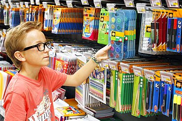 Child getting School Supplies