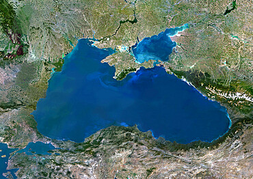 Black Sea, Europe, True Colour Satellite Image. True colour satellite image of the Black Sea