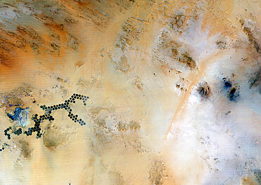 Koufra Oasis, Libya, True Colour Satellite Image