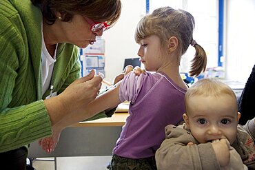 Child Receiving Influenza Vaccine