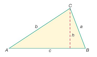 Standard lettering of a triangle