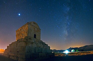 Tomb of Cyrus with Milky Way and Jupiter