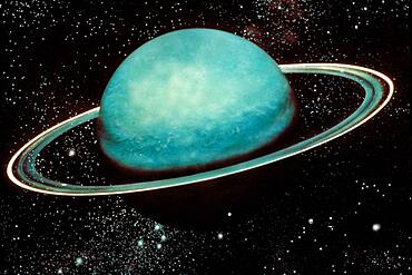 Uranus with its rings