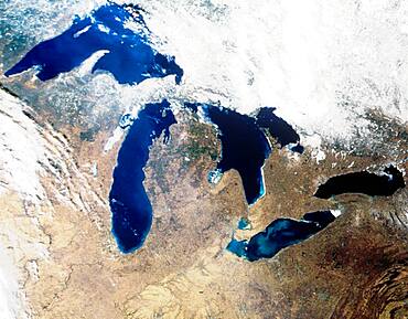 Satellite image of the Great Lake region